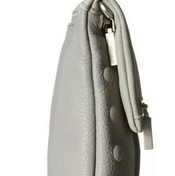 HAMMITT VIP E Drizzle Gray Clutch Convertible Detachable Strap Crossbody Handbag - Picture 5 of 10